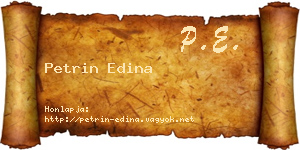 Petrin Edina névjegykártya